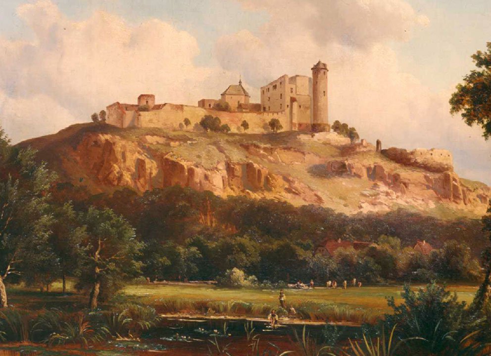 Kunětická hora, autor Hugo Ullik, 1872. Ze sbírek Gočárovy galerie.